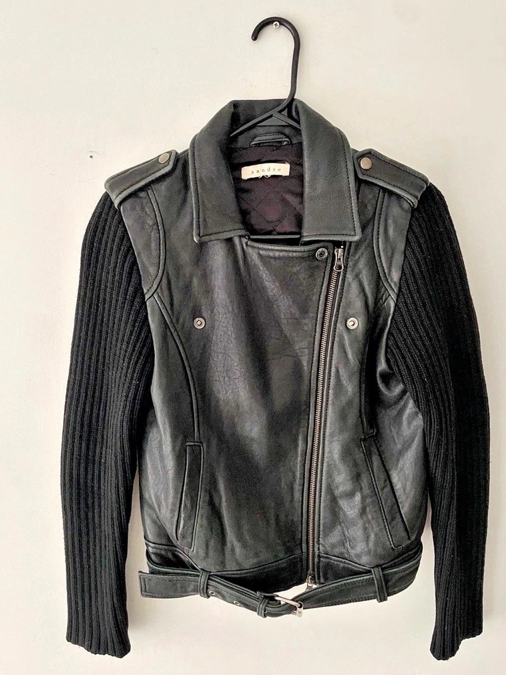 Sandro Women's Lamb Leather Jacket Size S